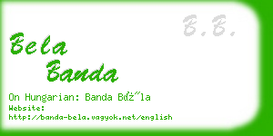 bela banda business card